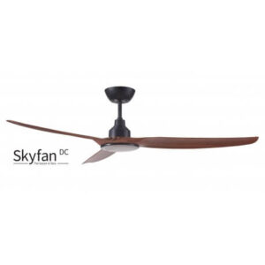 An image of a teak Skyfan in front of a white background.