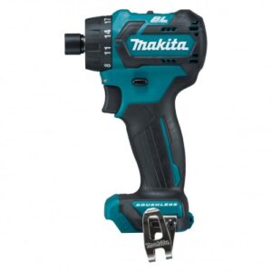 Elevate your toolkit with the DF032DZ - Makita's 12V Max Mobile Brushless 1/4" Driver Drill. Precision and power in a compact package.