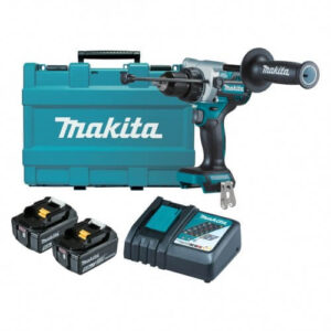 The DHP486RTE is a robust 18V Brushless Heavy Duty Hammer Driver Drill Kit by Makita, perfect for demanding drilling and fastening jobs.