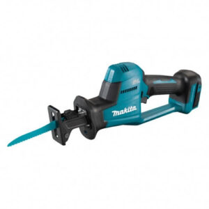 An image of a black and green Makita Compact Recipro Saw in front of a white background.