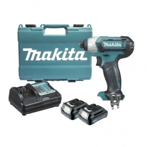 The TD110DWYE is a compact and efficient 12V Max Impact Driver Kit by Makita, perfect for fastening tasks in tight spaces.