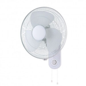 An image of a white Zephyr II Wall Fan in front of a white background.