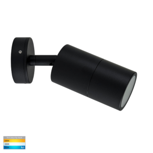 Elevate your outdoor ambiance with confidence with the HV1227GU10T Havit Wall Light in Matte Black, courtesy of The Sparky Shop.