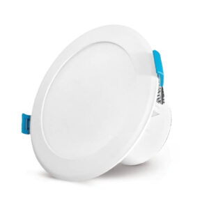 An image of a white VIBA-FL-TRI Downlight in front of a white background.