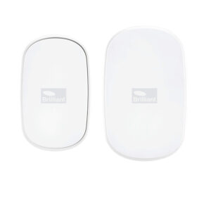 An image of a two piece Wireless Kinetic Doorbell in front of a white background.