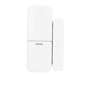An image of a white Smart Wifi Home Security Kit Add on Door/Window Sensor in front of a white background.