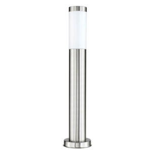 An image of a stainless steel Finial Energy Saving 600mm Exterior Bollard in front of a white background.
