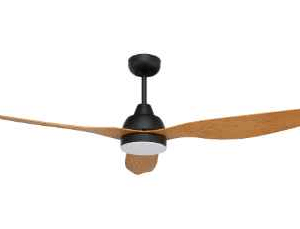 An image of a Charcoal/Maple coloured Bahama WIFI ceiling fan in front of a white background.