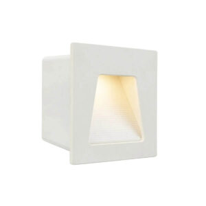 An image of a white Evelyn LED Indoor Step Light in front of a white background.