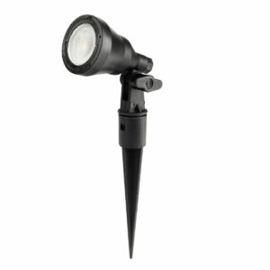An image of a black Botanic 3W LED Garden Spotlight in front of a white background.