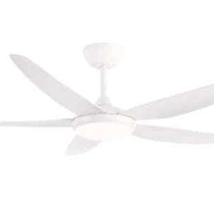 An image of a Matte White Amari 56" ceiling fan in front of a white background.