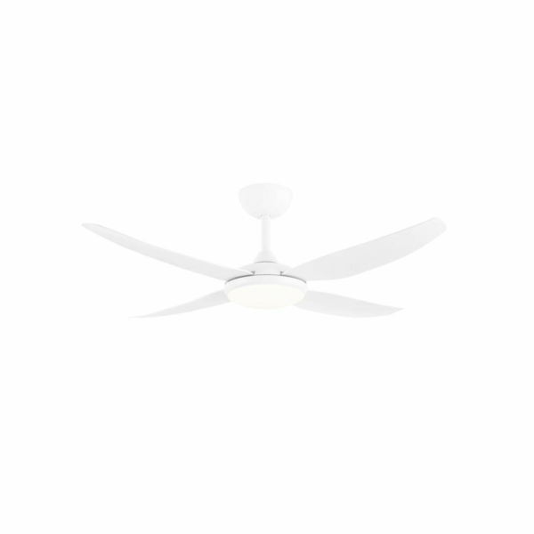 An image of a White Amari Smart 52" ceiling fan in front of a white background.