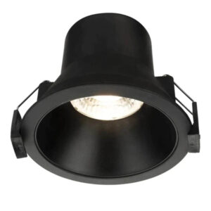 An image of a black Archy LED CCT Recessed Face Downlight in front of a white background.